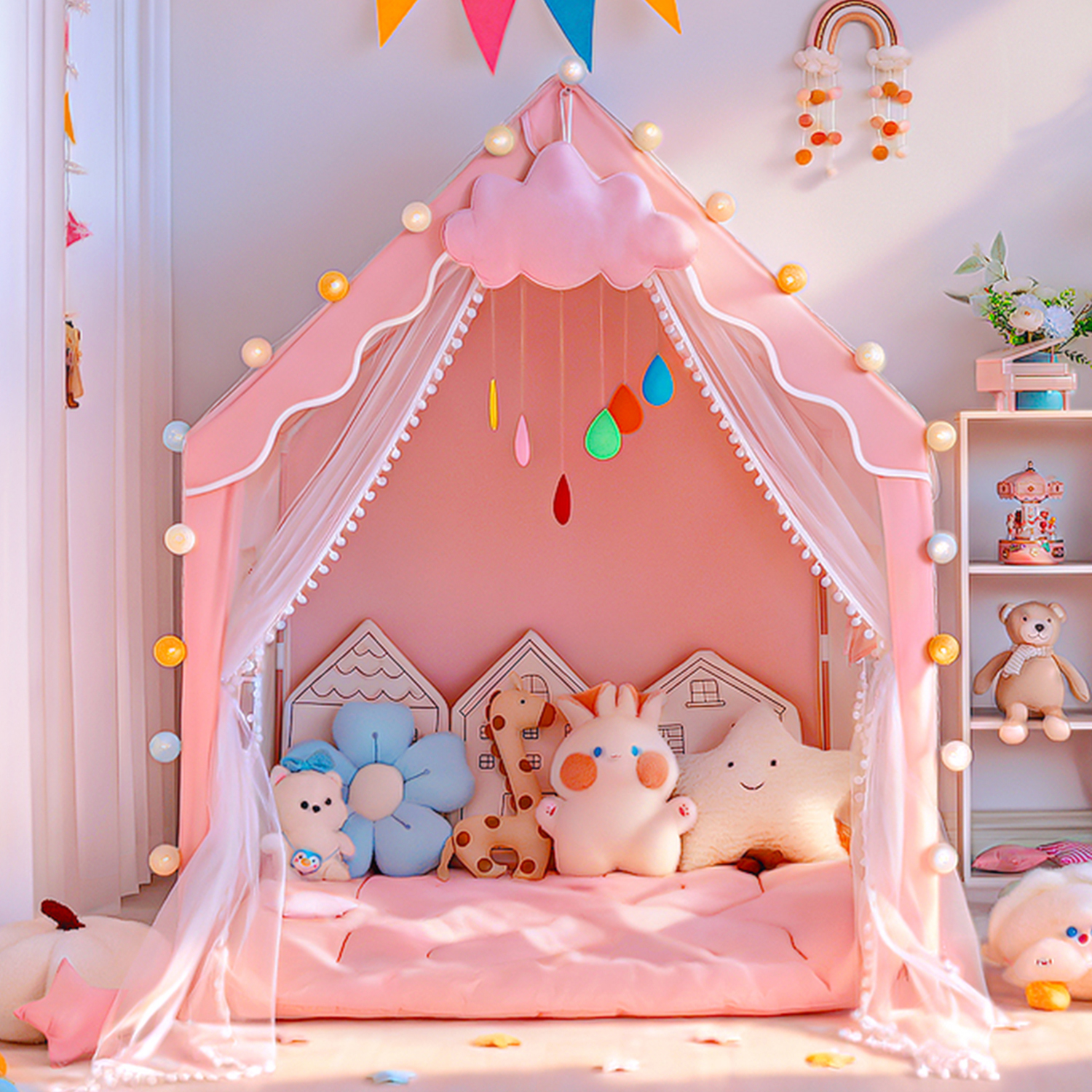 Kids Outdoor Play Tent - Princess Castle Game House Kids Play