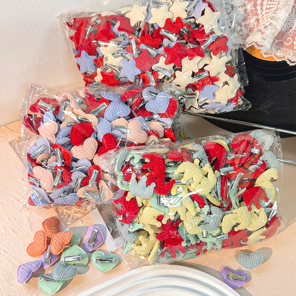 Kids Outdoor Outfit - 10-30Pcs/Set Solid Designs Pentagram Elegant Heart