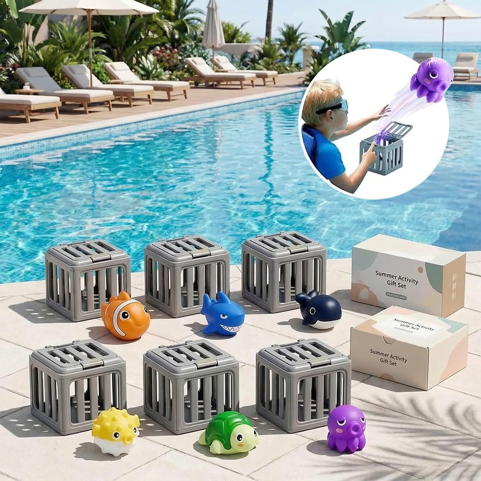 Kids Outdoor Outfit - Kids Pool Diving Toys with Fish