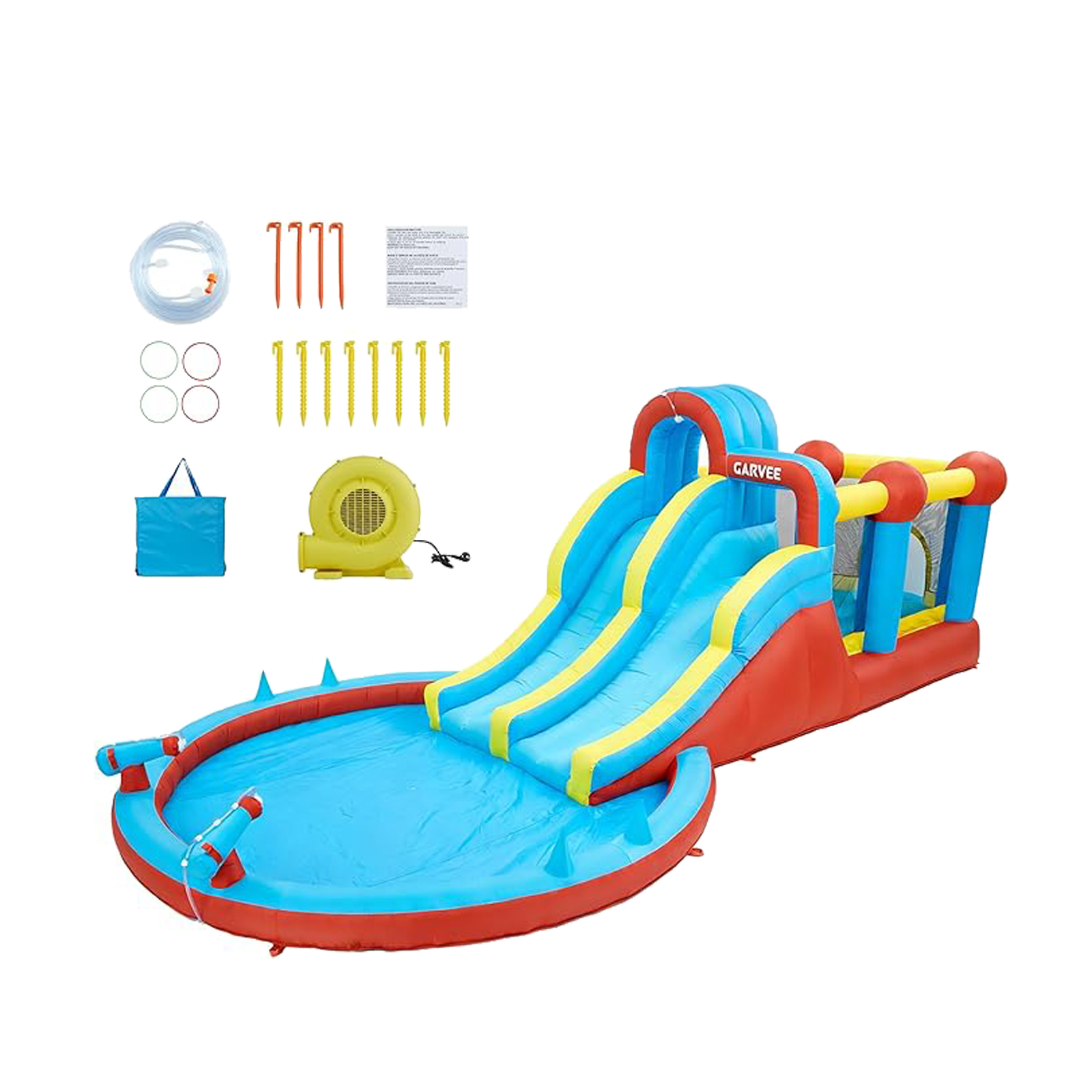 Outdoor Children'S Park - All-Season 8-in-1 Inflatable Water Park –