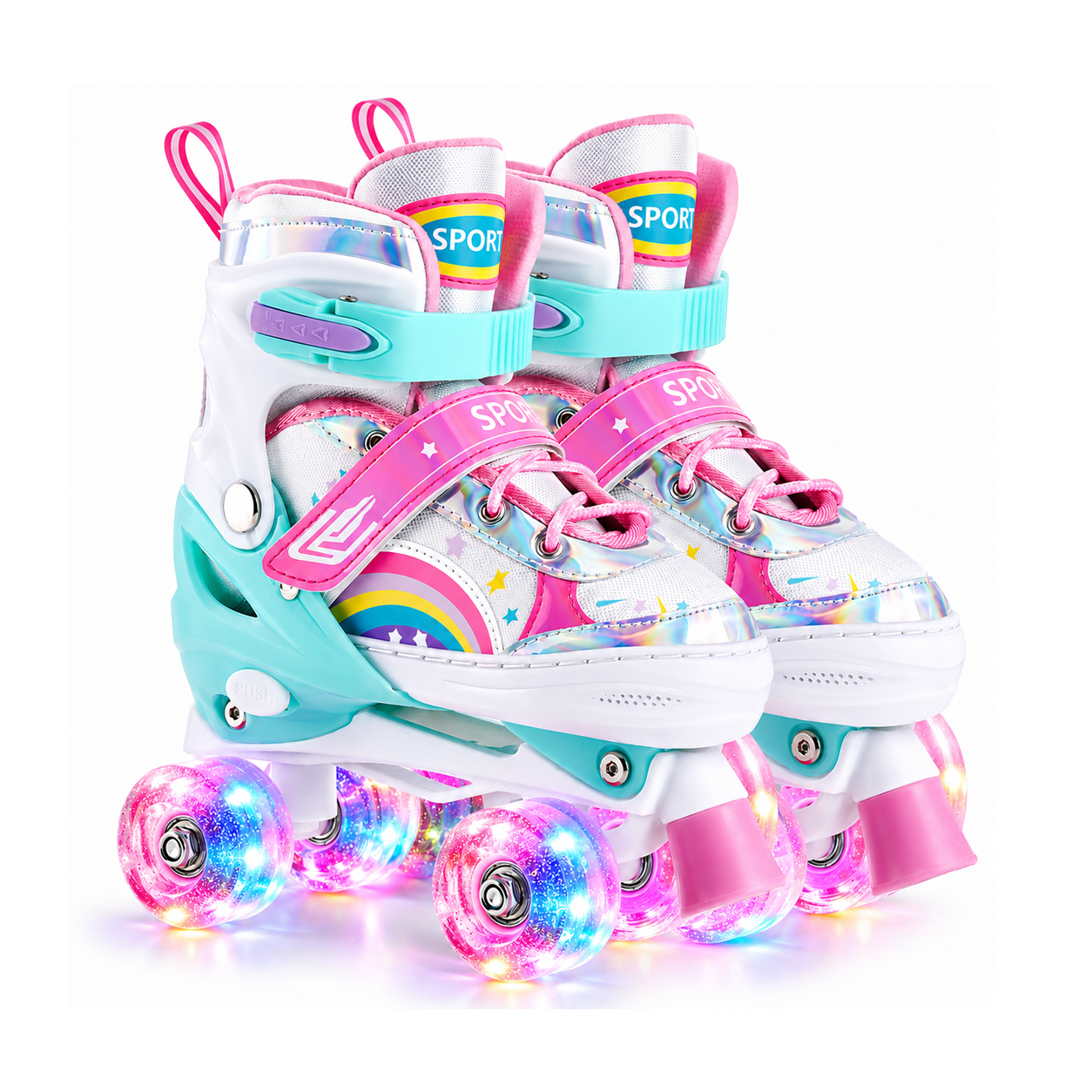 Kids Outdoor Lights - Kids Adjustable Roller Skates Girls Boys
