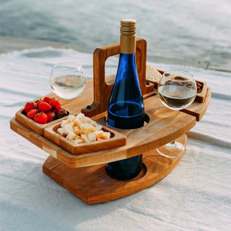 Kids Outdoor Wooden Table - Wooden Folding Picnic Table With Glass