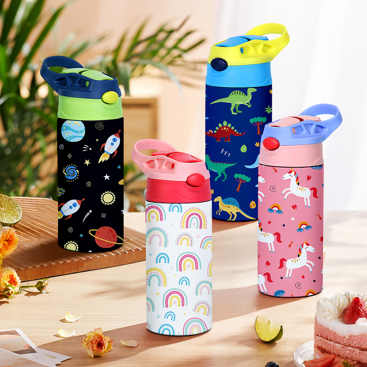 Outdoor Kid Friendly - 350ml Cartoon Pattern Vacuum Cup Kids
