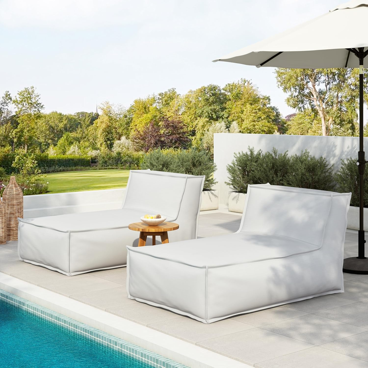 Kids Outdoor Lounge Chair - Natty Outdoor Bean Bag Chair Set