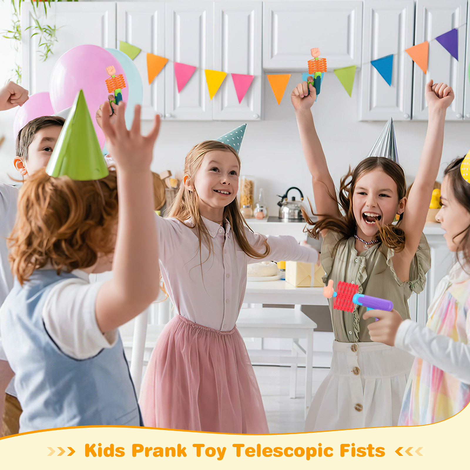 2Pcs Telescopic Spring Fists C - Kids Outdoor Games For Party avaliação e preço
