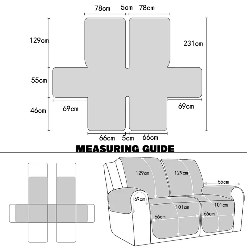 1/2/3 Seater Recliner Sofa Cov - Kids Outdoor Lounge Chair avaliação e preço