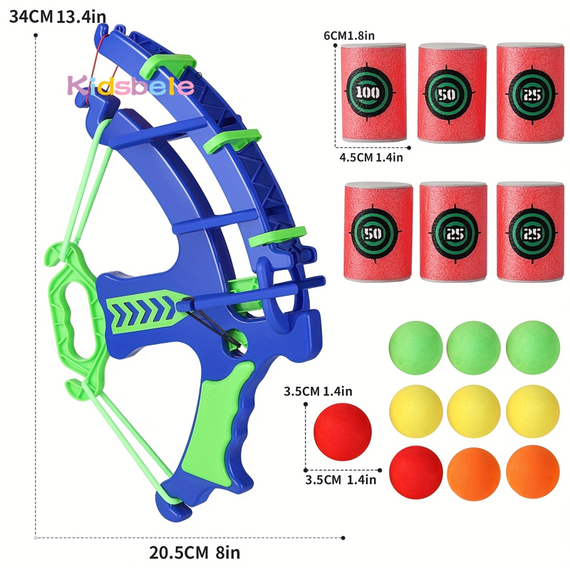 Foam Ball Shooting Toy Bow – S - Kids Outdoor Dome avaliação e preço