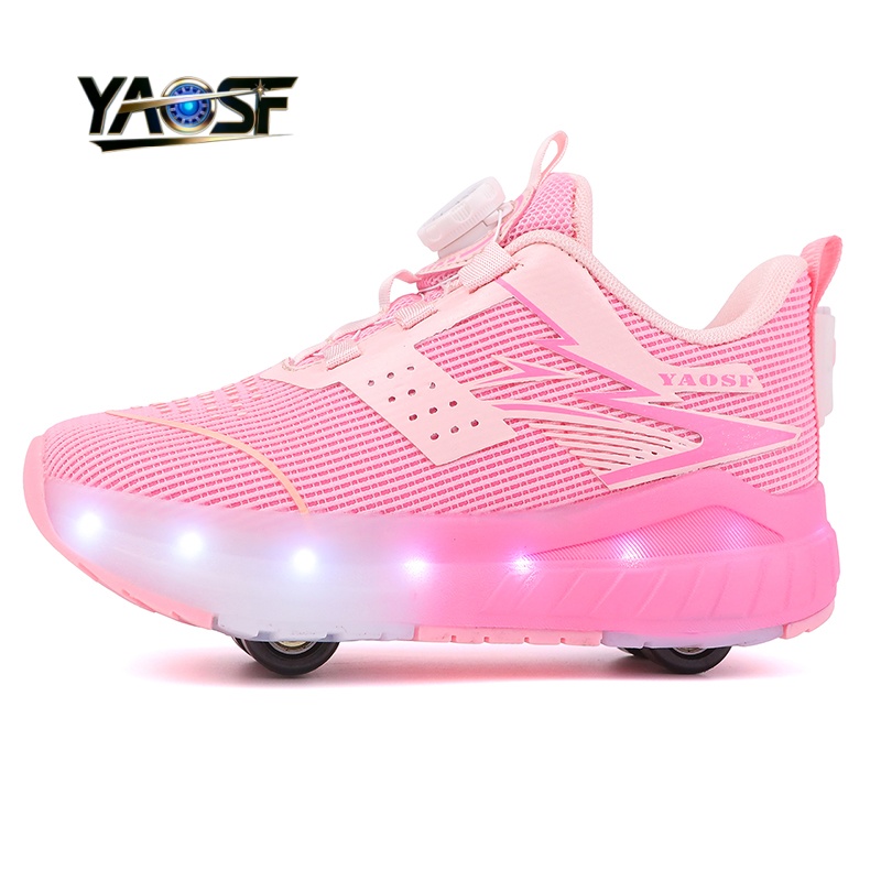 Kids 4-Wheel LED Light Up Shoe - Kids Outdoor Lights avaliação e preço
