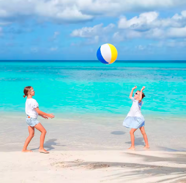 Colorful Inflatable Beach Ball - Kids Outdoor Games For Party avaliação e preço