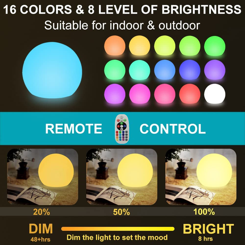 Rechargeable LED Glowing Ball  - Kids Outdoor Lights avaliação e preço