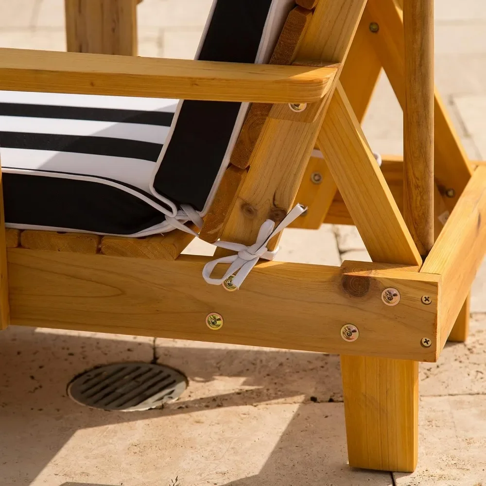 t Outdoor Wooden Chaise Lounge - Kids Outdoor Lounge Chair avaliação e preço