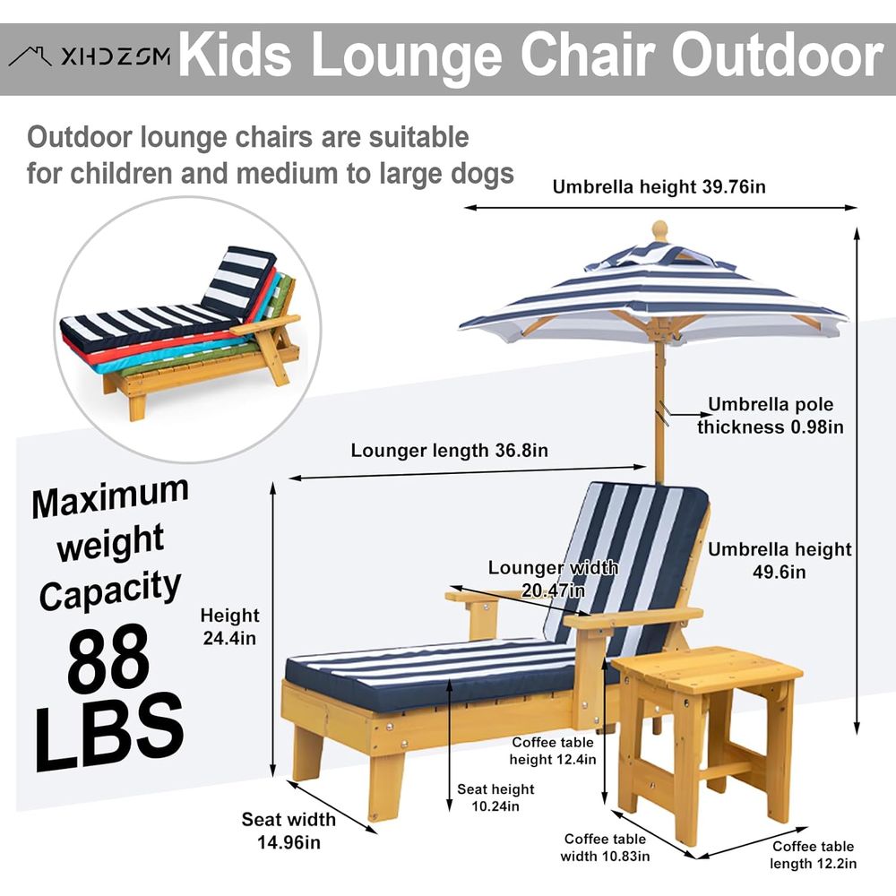Outdoor Kids Lounge Chair with - Kids Outdoor Lounge Chair avaliação e preço