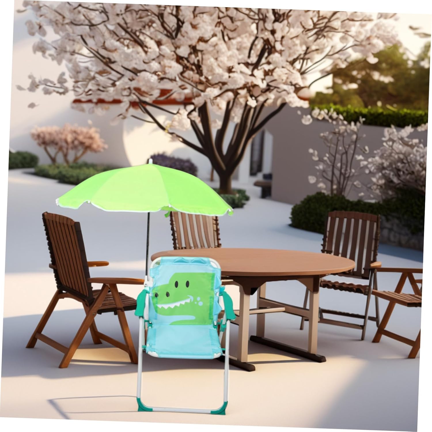 1 Set Folding Beach Chair with - Kids Outdoor Lounge Chair avaliação e preço