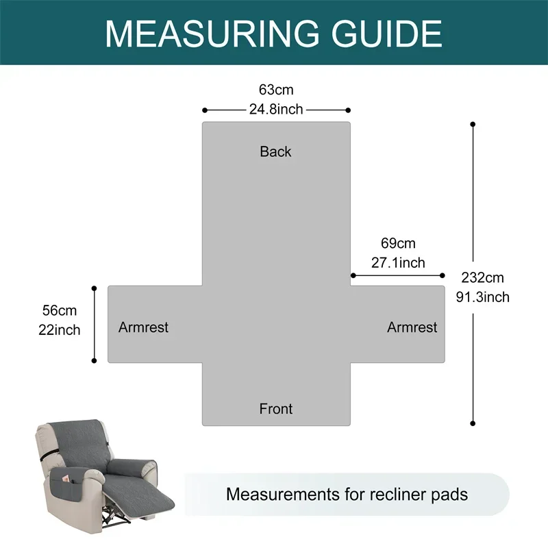 1PC Recliner Sofa Cover Pet Do - Kids Outdoor Lounge Chair avaliação e preço