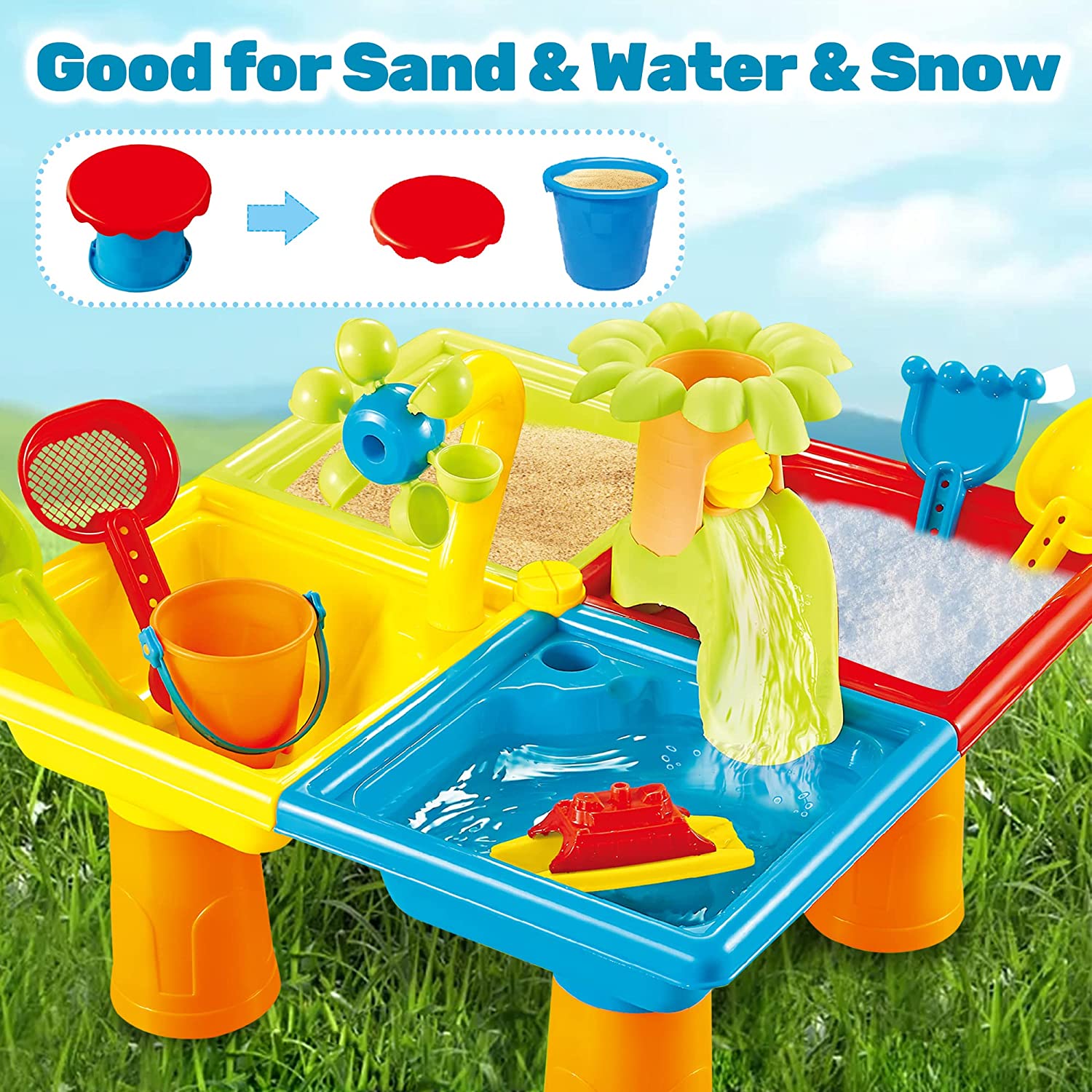 Beach Table Sand Play Toys Chi - Kids Outdoor Outfit avaliação e preço