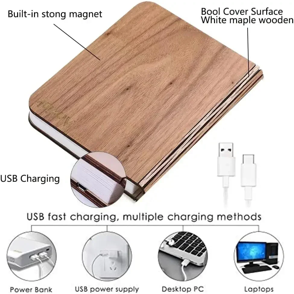 3D Book Light Folding Wooden C - Kids Outdoor Wooden Table avaliação e preço