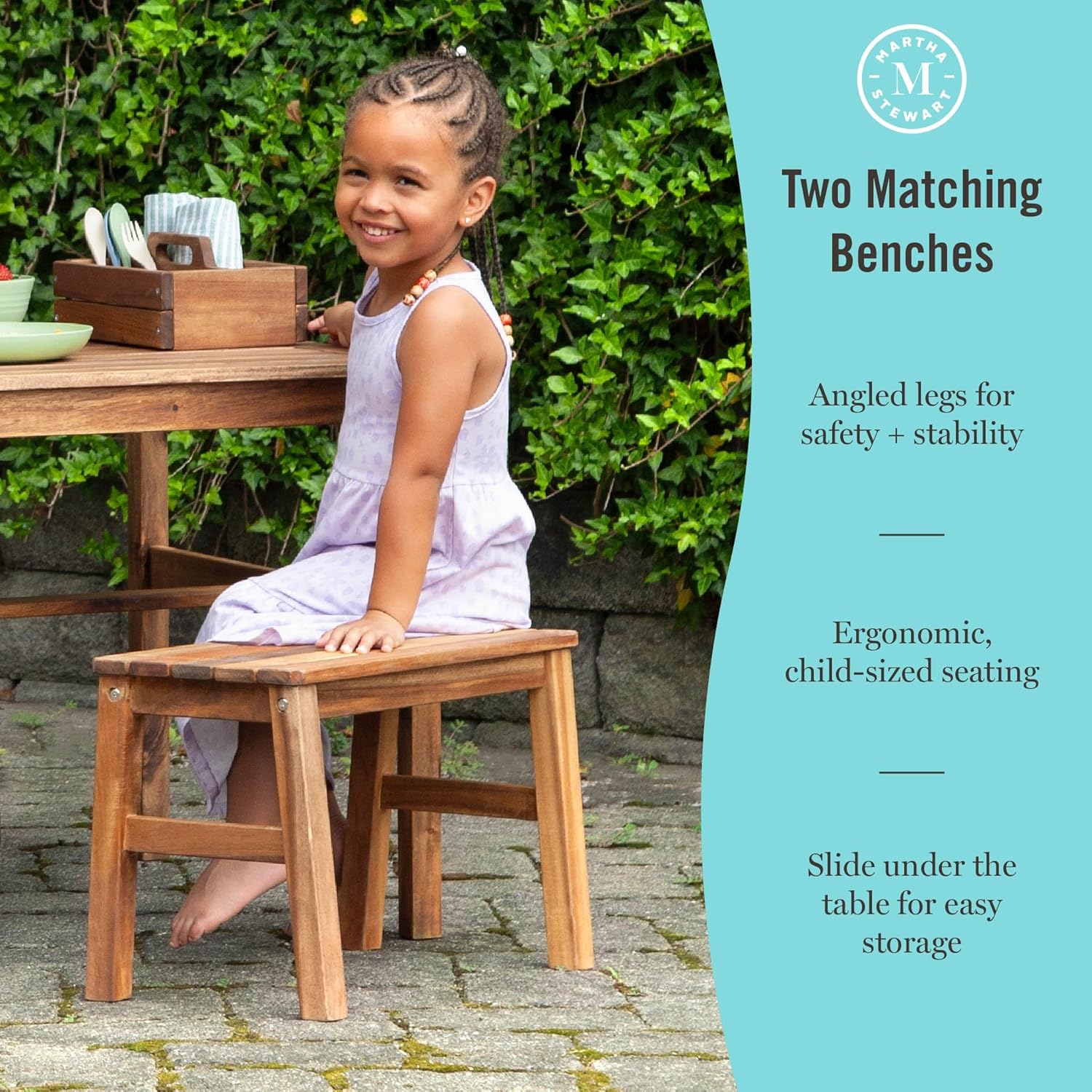 Kids Outdoor Table & Bench Set - Kids Outdoor Wooden Table avaliação e preço
