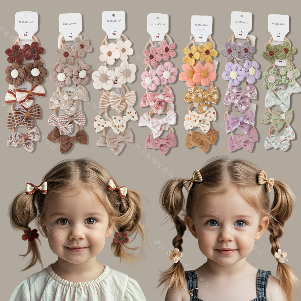 Kids Hair Ties 10PCS Set Color - Kids Outdoor Outfit avaliação e preço
