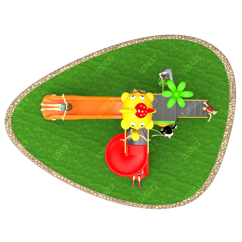 Commercial Plastic Slide 450x2 - Kids Outdoor Garden avaliação e preço