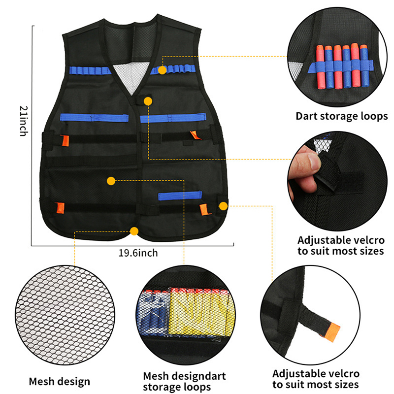 NEW Kids Tactical Vest Suit Ki - Kids Outdoor Games For Party avaliação e preço