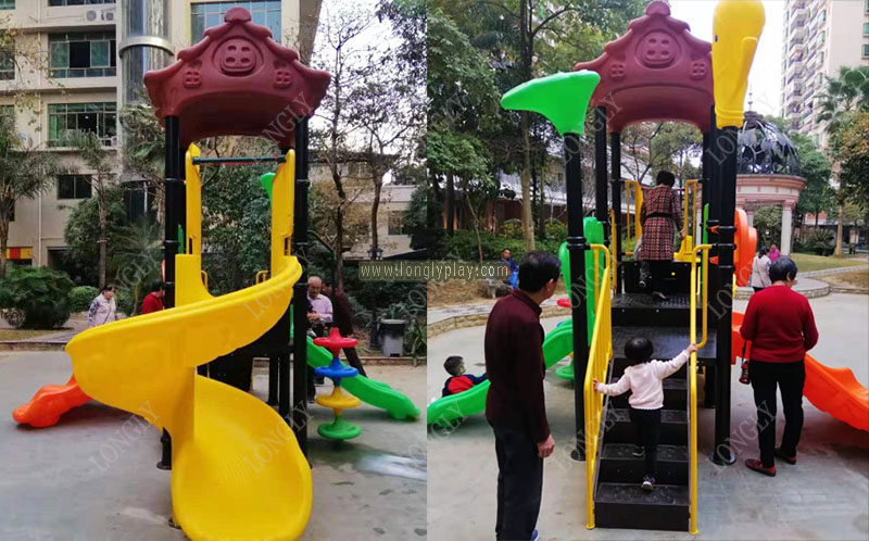 Outdoor Playground Plastic Sli - Kids Outdoor Garden avaliação e preço