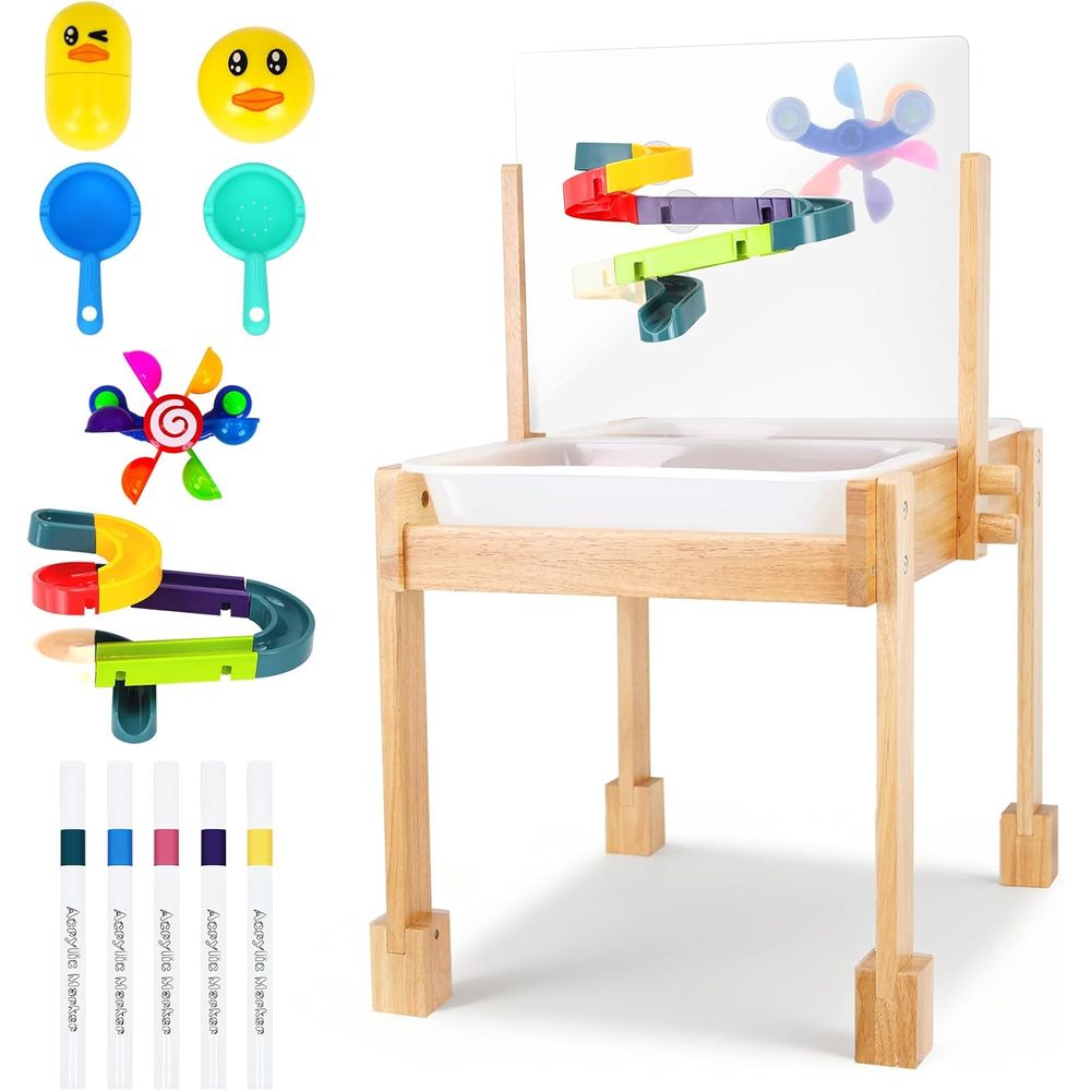 Sand and Water Table or Toddle - Kids Outdoor Wooden Table avaliação e preço