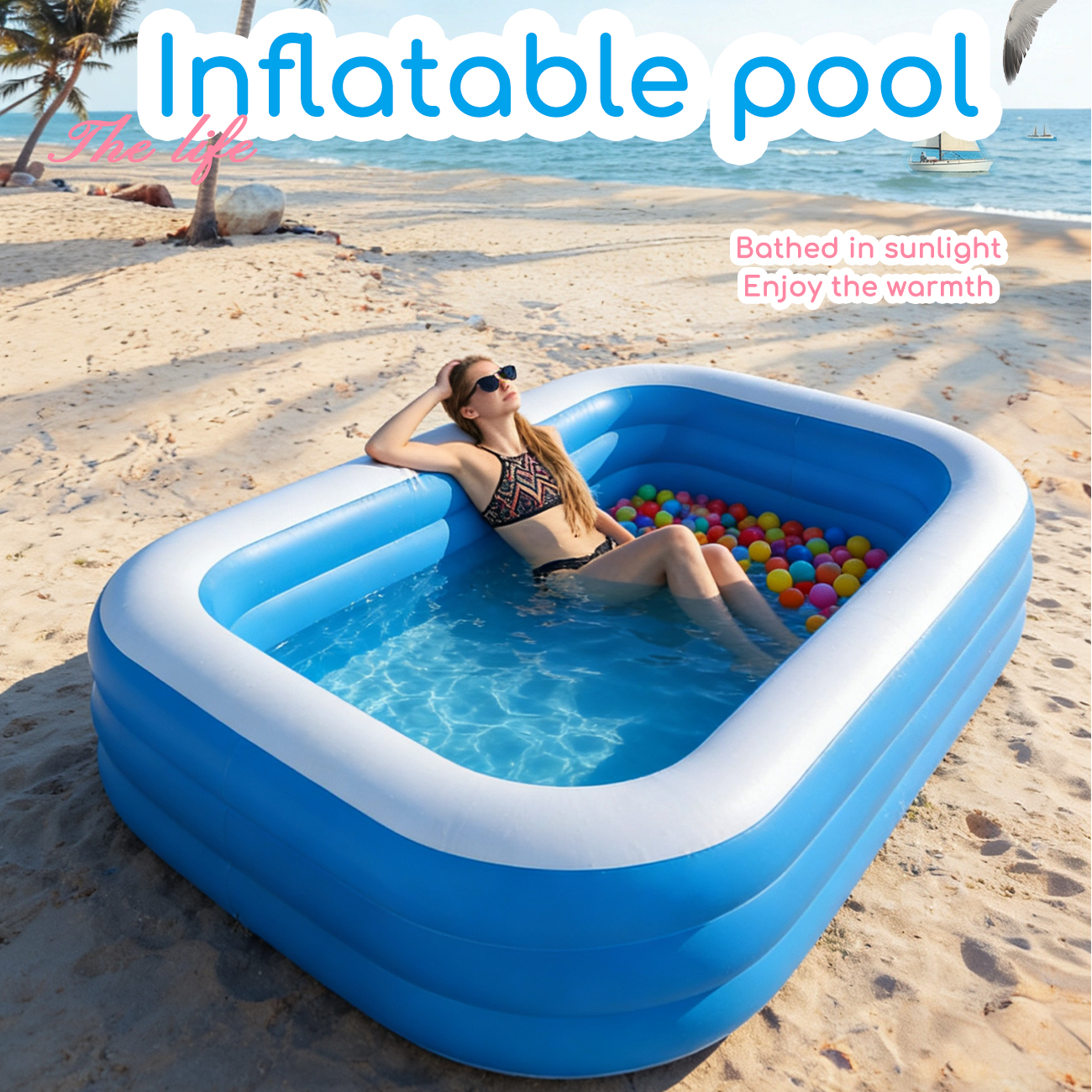 Inflatable Pool for Kids and A - Kids Outdoor Garden avaliação e preço