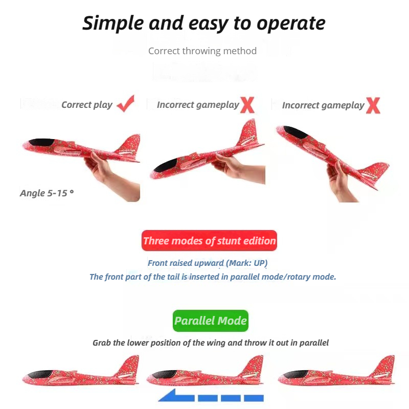 48cm Large Foam Airplane Child - Kids Outdoor Play Equipment avaliação e preço