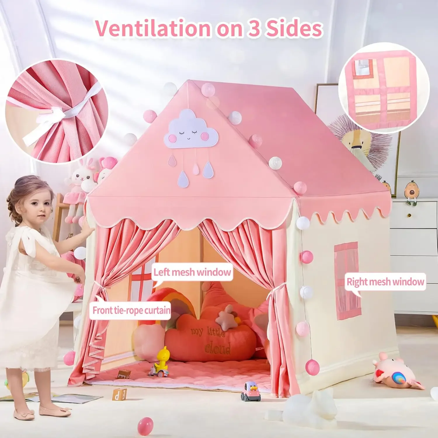Children Play Tent Princess Ca - Kids Outdoor Play Tent avaliação e preço