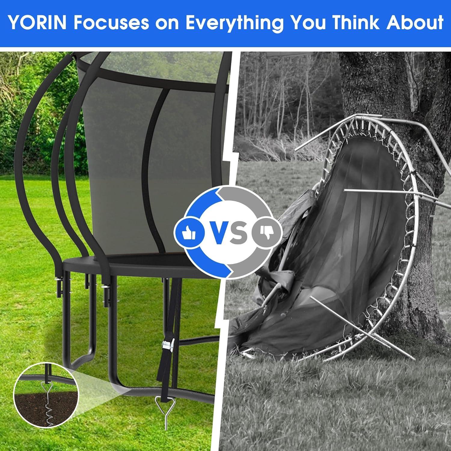 Large Outdoor Trampoline with  - Kids Outdoor Garden avaliação e preço