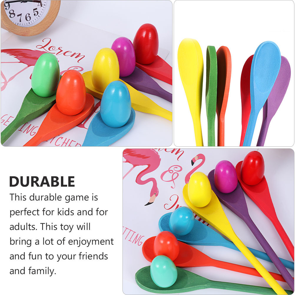 4Set Balance Game Egg Spoon Ra - Kids Outdoor Games For Party avaliação e preço