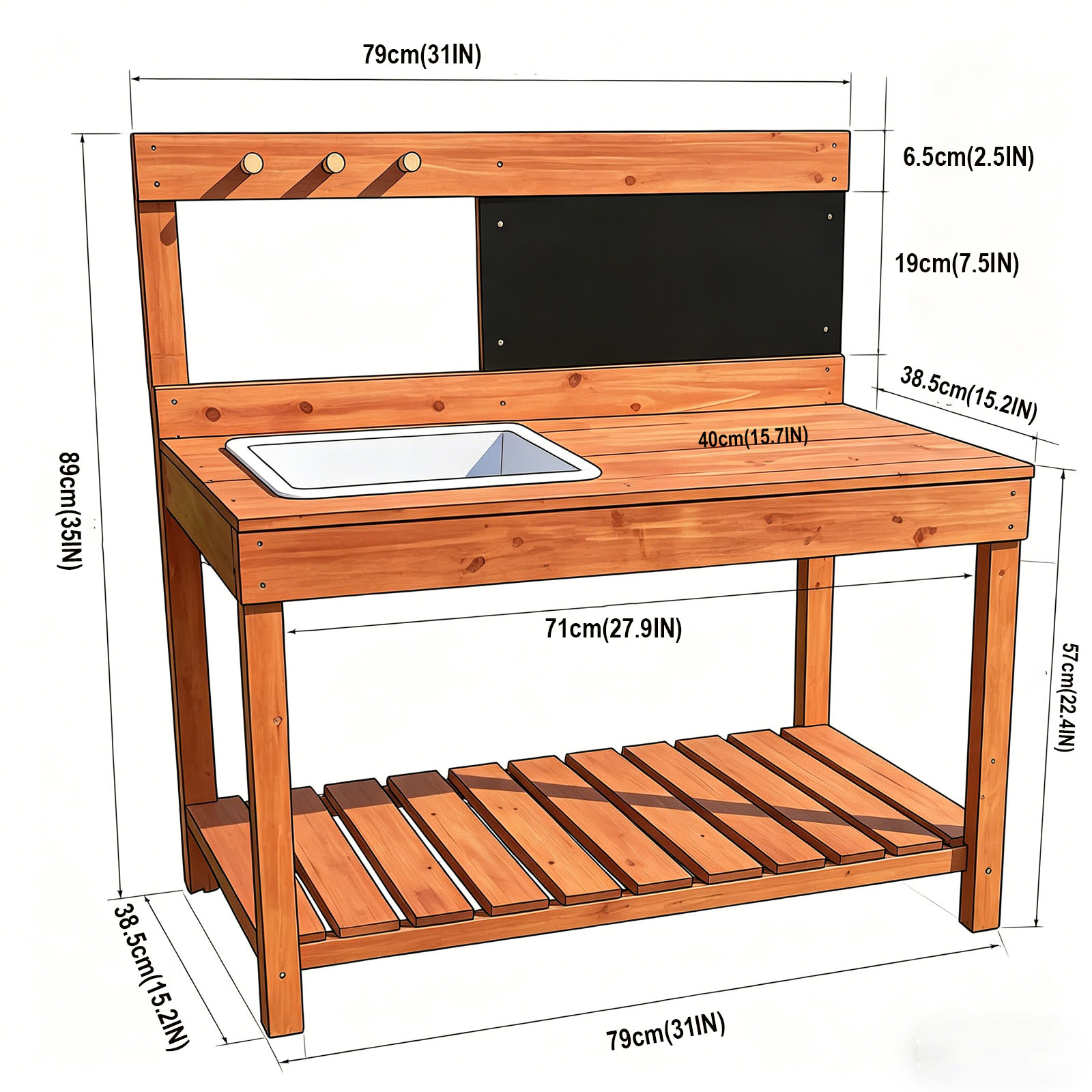 Wooden Potting Benches For Chi - Kids Outdoor Garden avaliação e preço