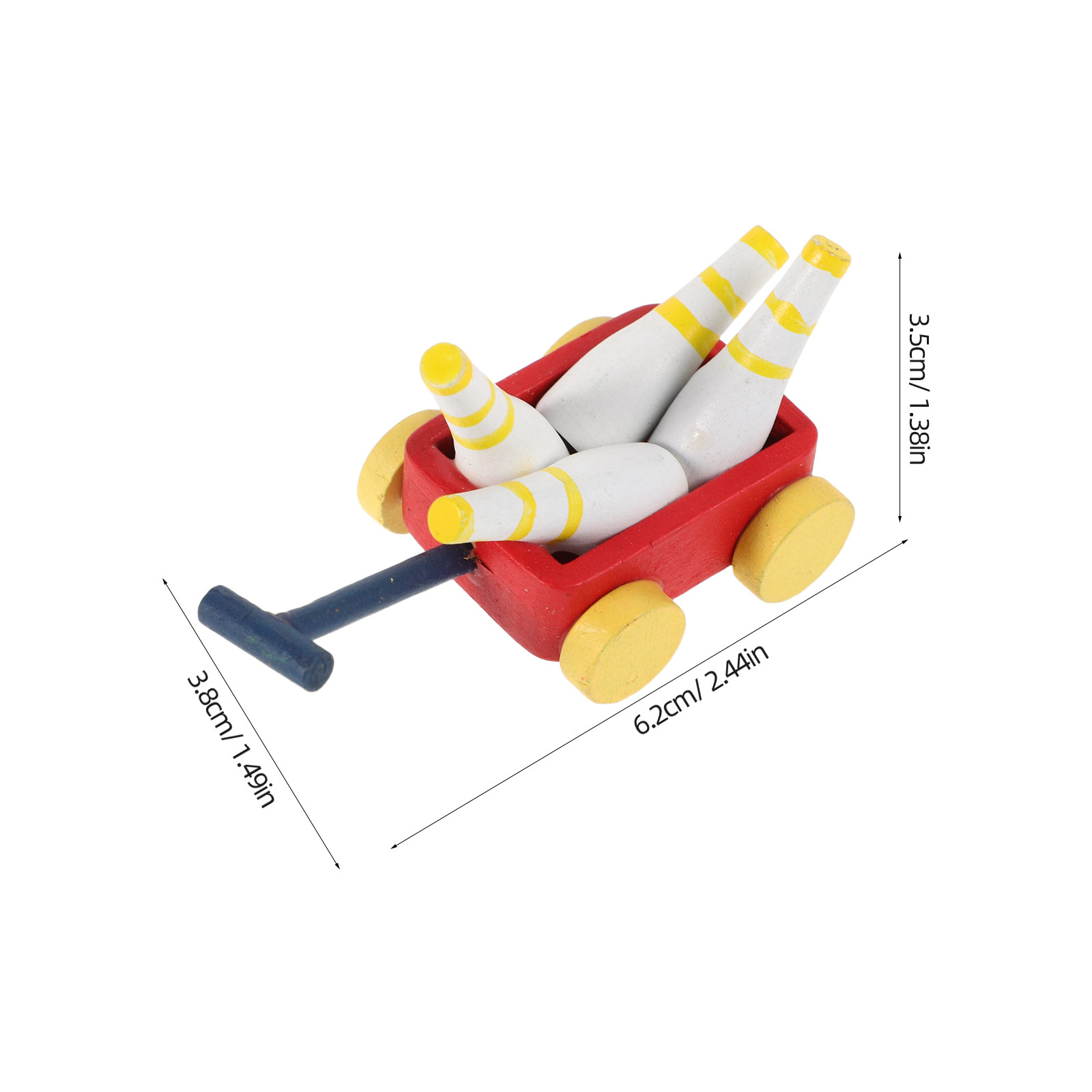 Miniature Wooden Wheelbarrow B - Kids Outdoor Doll House avaliação e preço