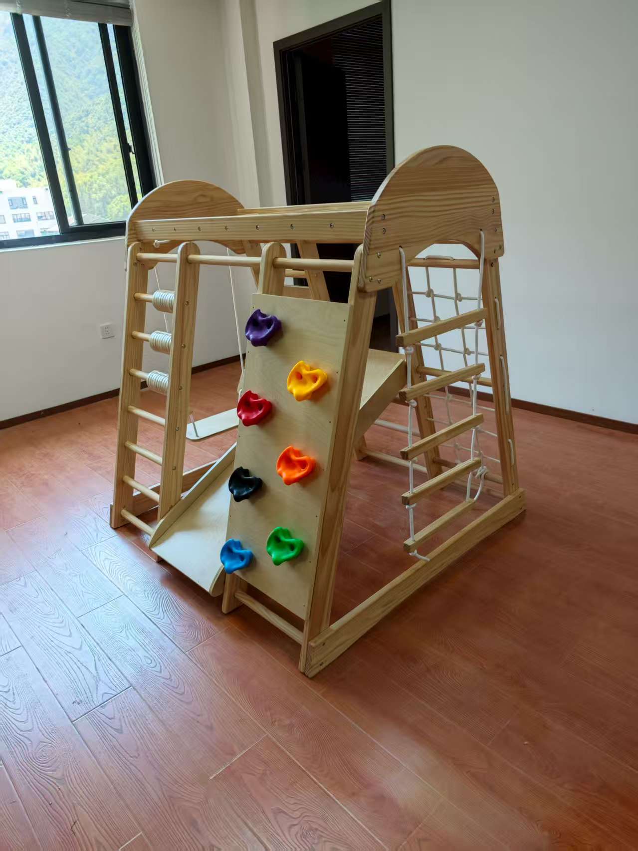 Wooden Kids Climbing Frame Lad - Kids Outdoor Playground avaliação e preço