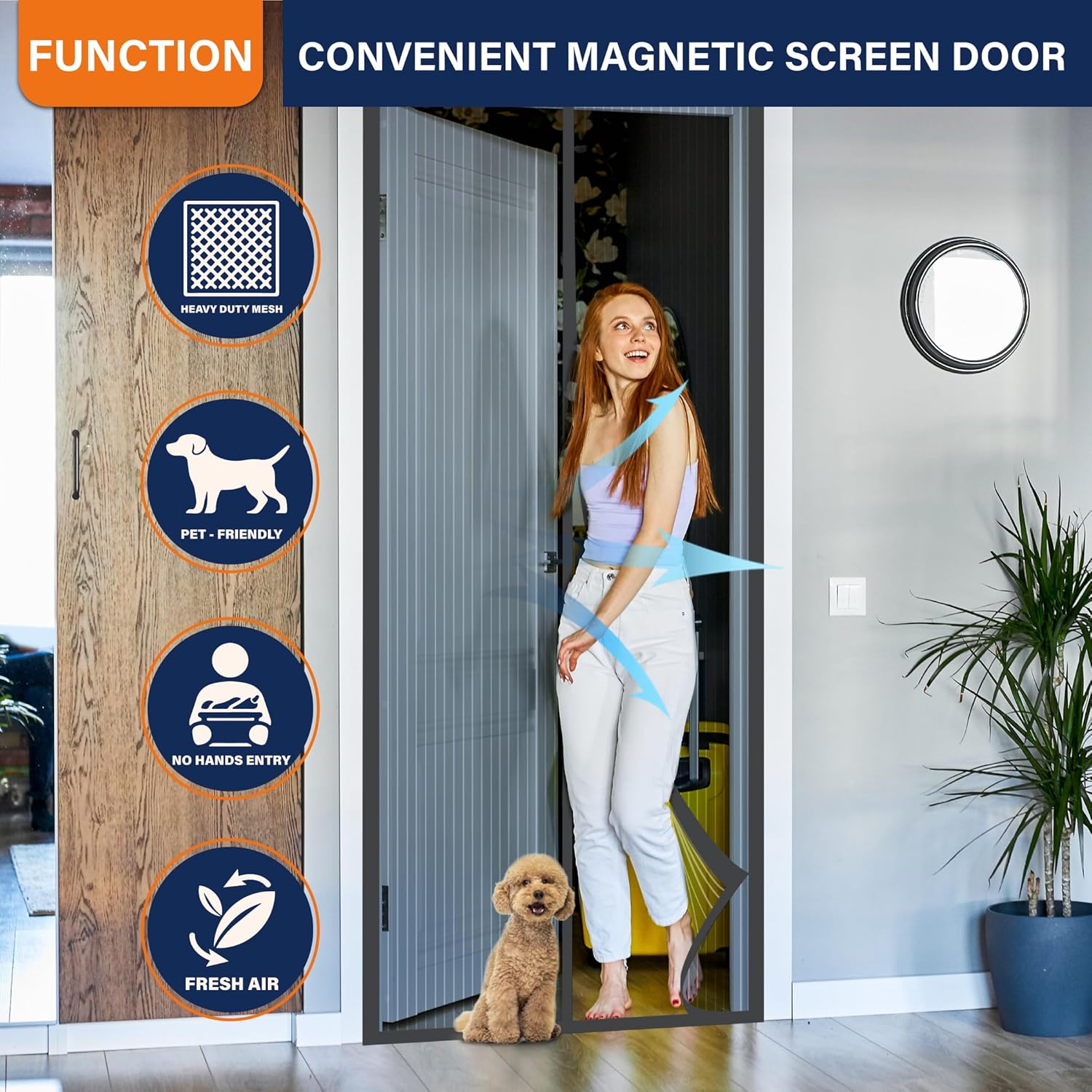 Magnetic Screen Door，Screen Do - Outdoor Kid Friendly avaliação e preço