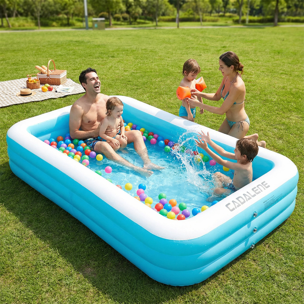 Inflatable swimming Pool for K - Kids Outdoor Garden avaliação e preço