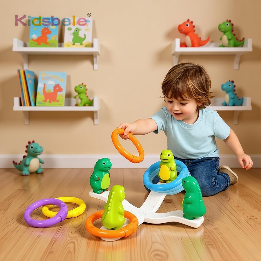 Fun Dinosaur Ring Toss Game fo - Kids Outdoor Games For Party avaliação e preço