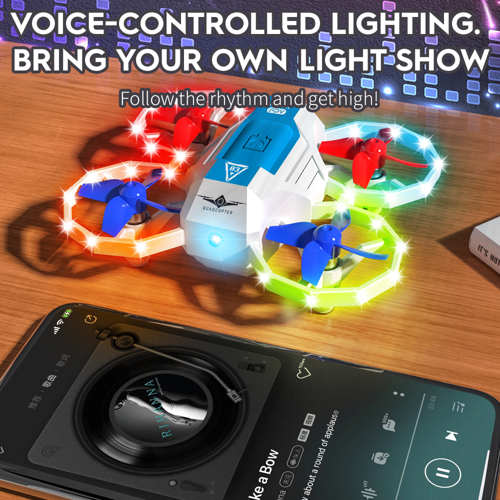 KF601 New Mini Drones With Mus - Kids Outdoor Lights avaliação e preço