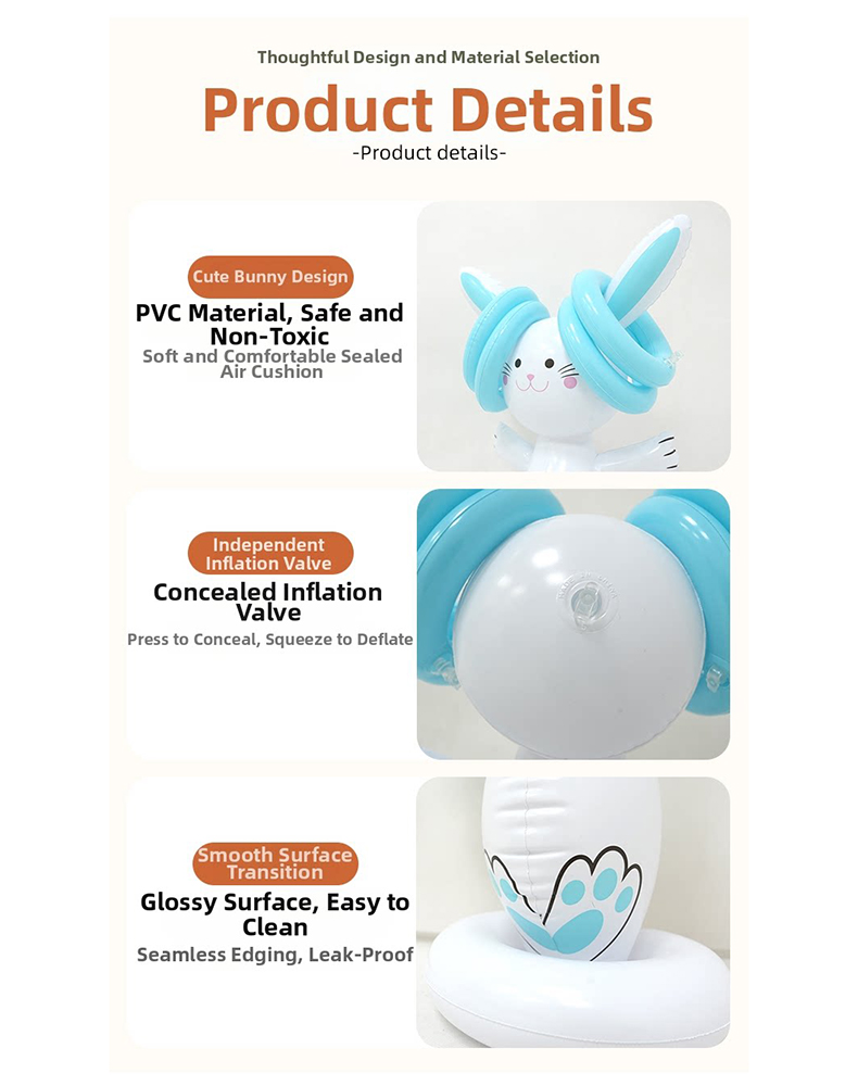 Easter Inflatable Bunny Ring T - Kids Outdoor Games For Party avaliação e preço