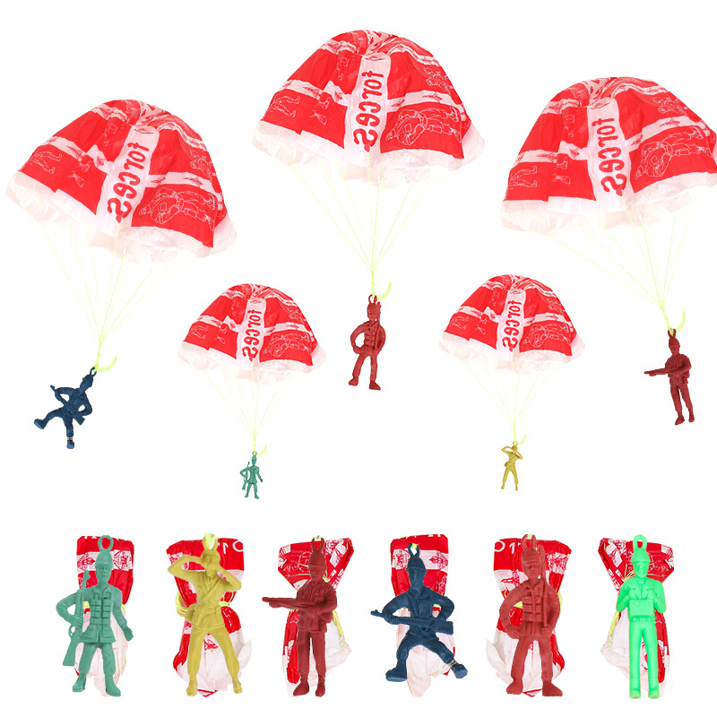 10pcs Plastic Ejecting Parachu - Kids Outdoor Games For Party avaliação e preço