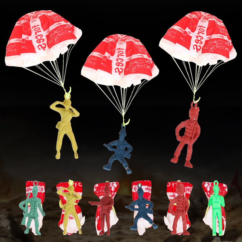 10pcs Plastic Ejecting Parachu - Kids Outdoor Games For Party avaliação e preço