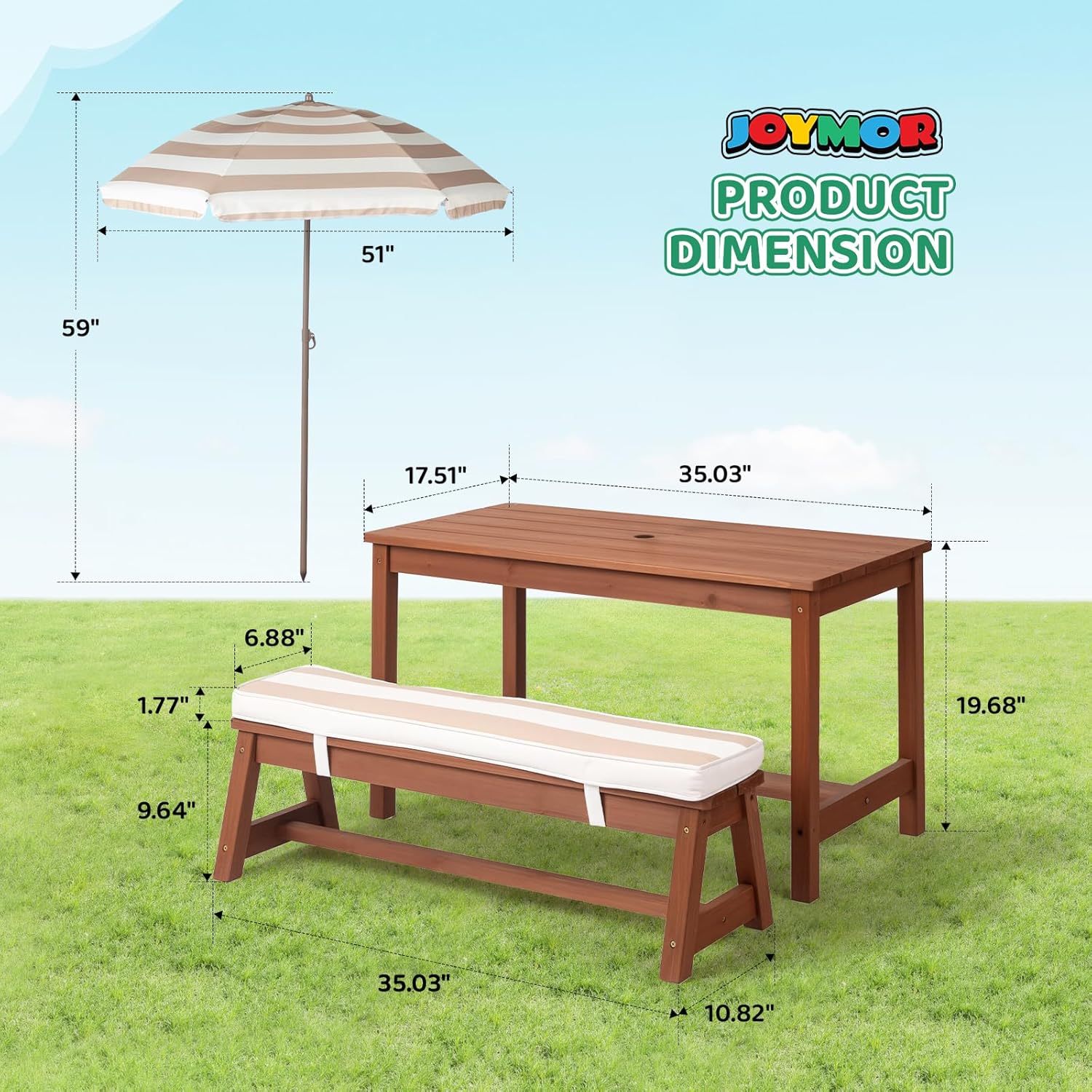 Kids Picnic Table Outdoor Wood - Kids Outdoor Wooden Table avaliação e preço