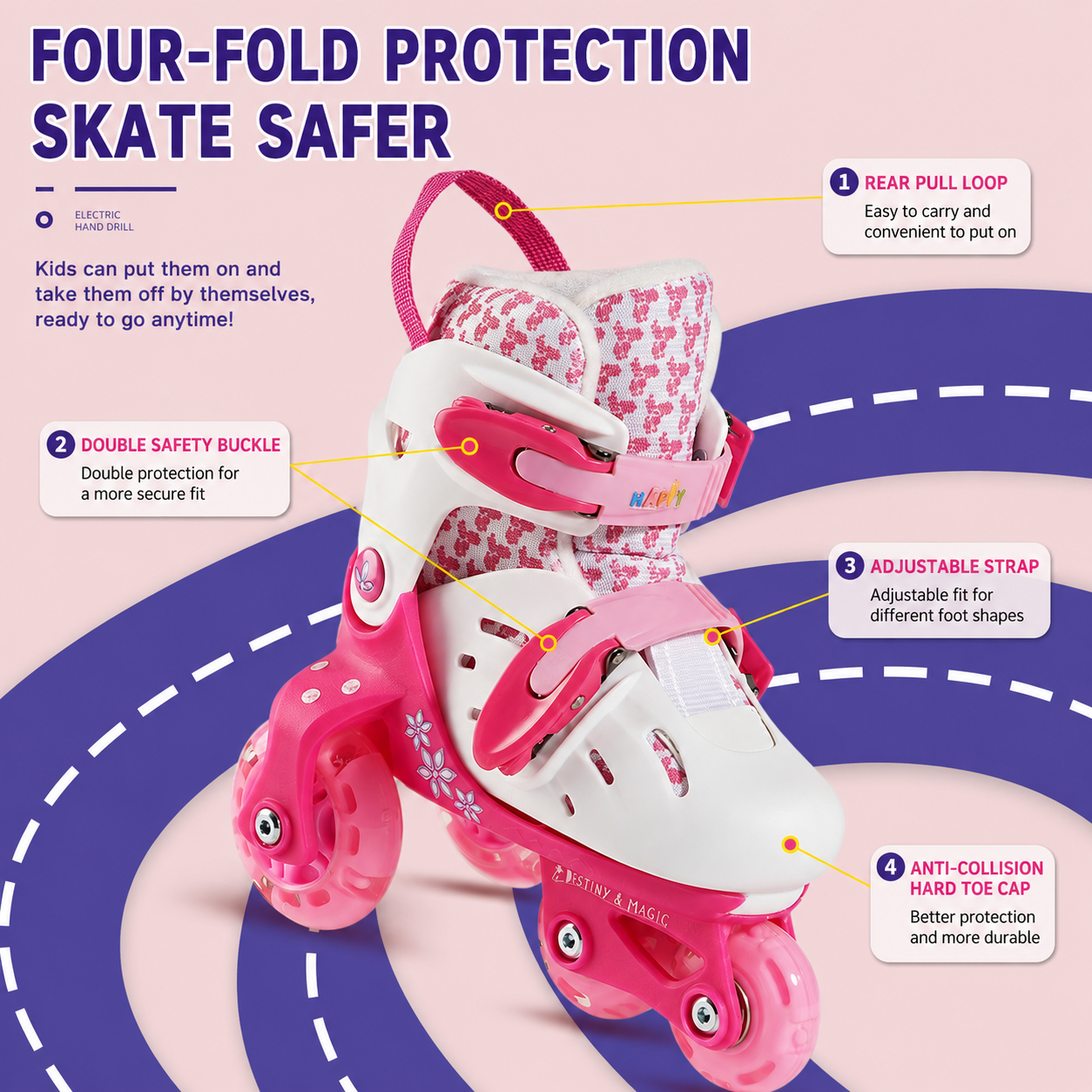 Kids Adjustable Roller Skates  - Kids Outdoor Lights avaliação e preço