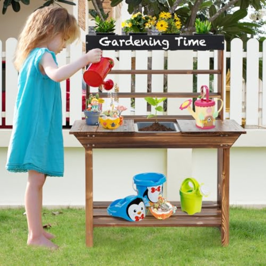 Outdoor kids potting bench for - Kids Outdoor Garden avaliação e preço