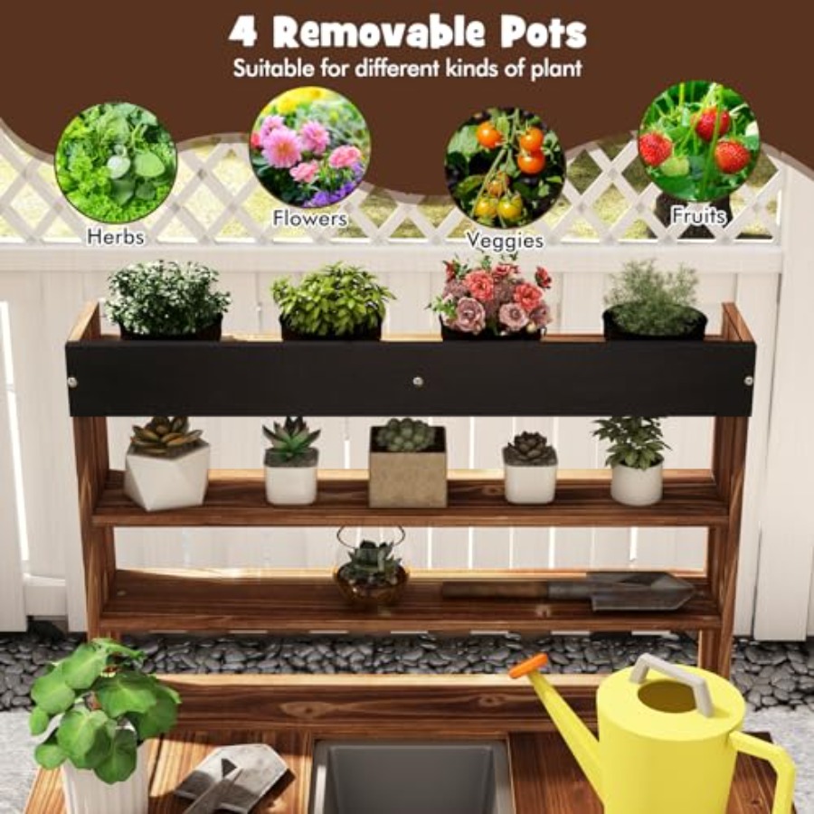 Outdoor kids potting bench for - Kids Outdoor Garden avaliação e preço