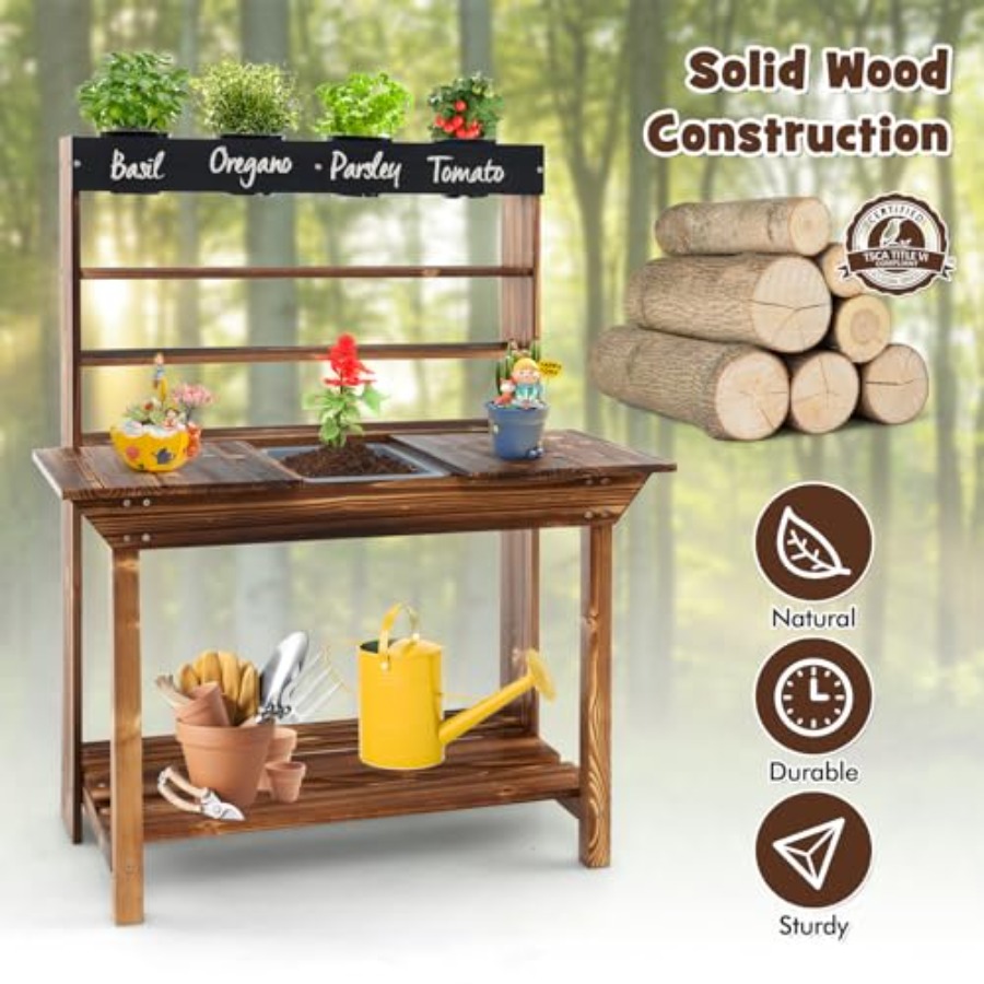 Outdoor kids potting bench for - Kids Outdoor Garden avaliação e preço