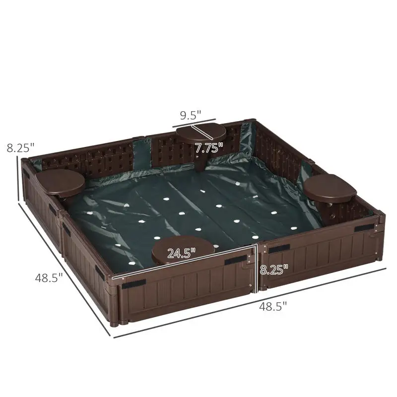 Outsunny Kids Outdoor Sandbox  - Kids Outdoor Garden avaliação e preço