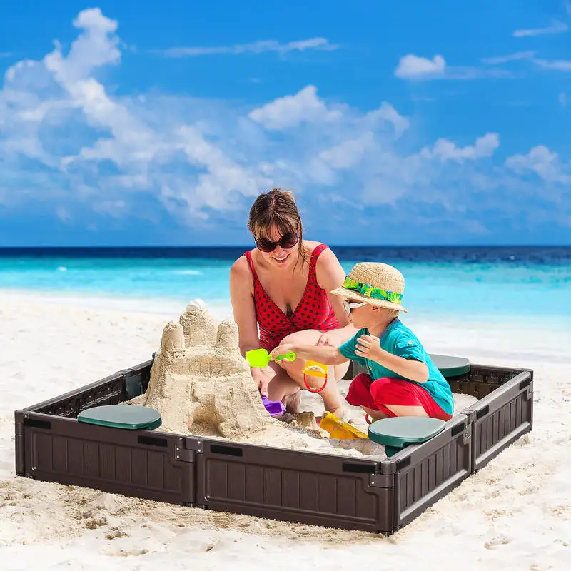 Outsunny Kids Outdoor Sandbox  - Kids Outdoor Garden avaliação e preço