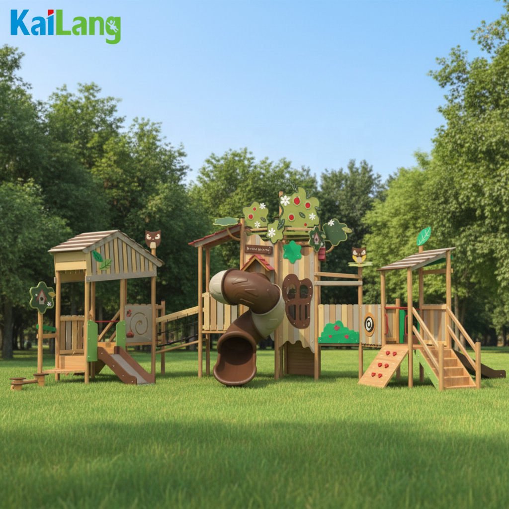 Forest Garden Wooden Amusement - Outdoor Children'S Park avaliação e preço