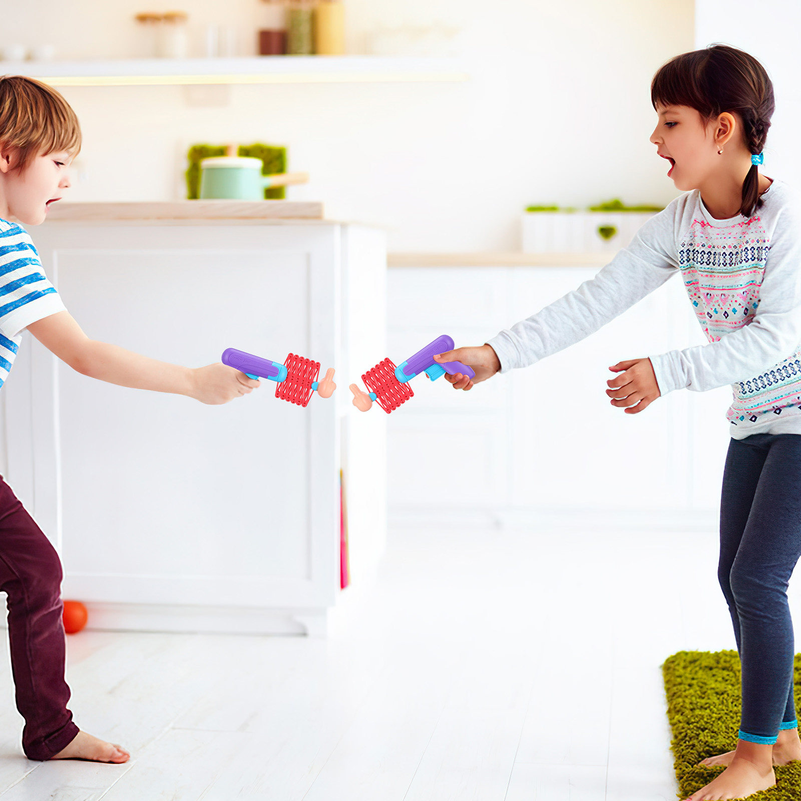 2Pcs Telescopic Spring Fists P - Kids Outdoor Games For Party avaliação e preço